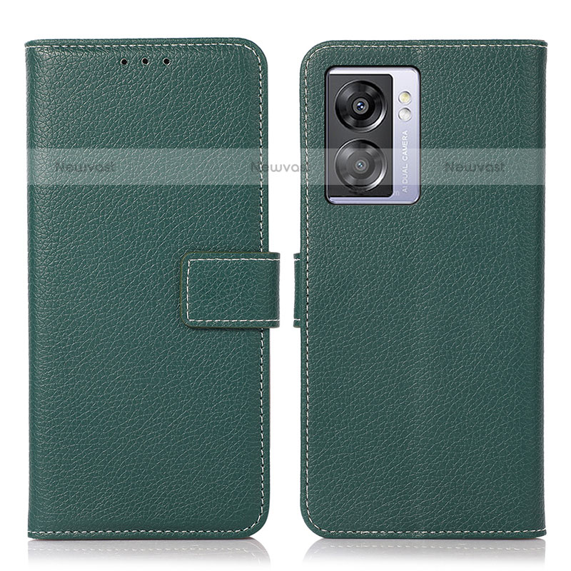 Leather Case Stands Flip Cover Holder K07Z for OnePlus Nord N300 5G Green