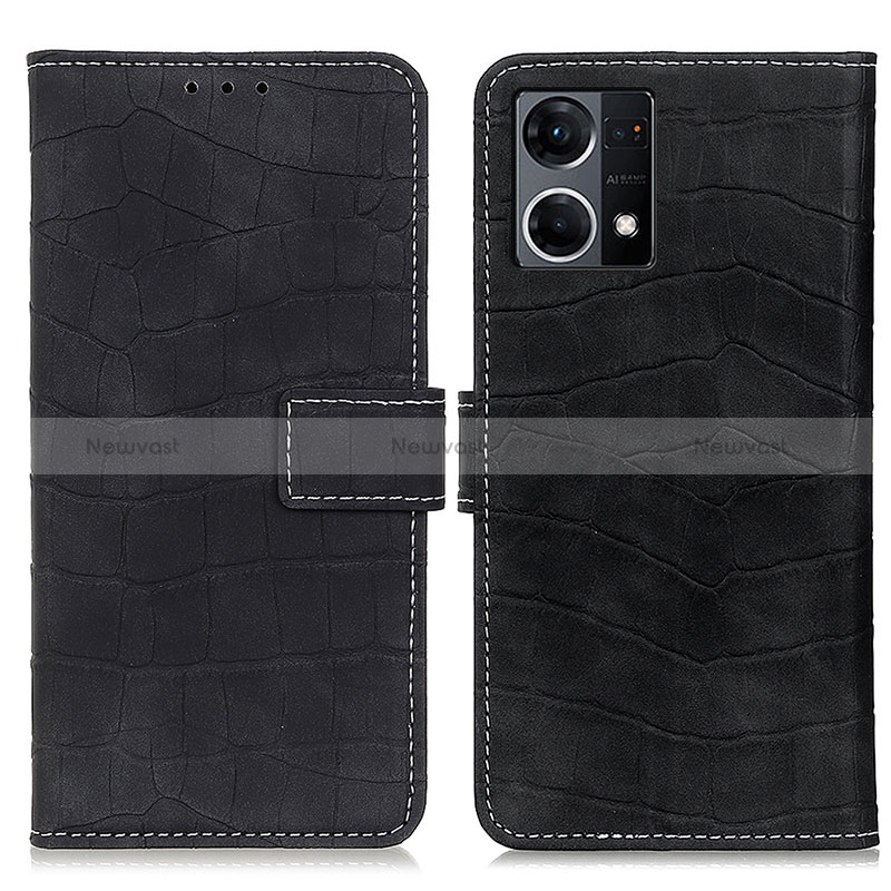 Leather Case Stands Flip Cover Holder K07Z for Oppo Reno7 4G