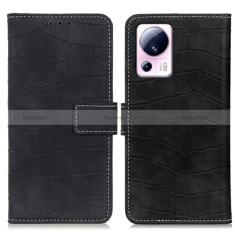 Leather Case Stands Flip Cover Holder K07Z for Xiaomi Mi 12 Lite NE 5G Black
