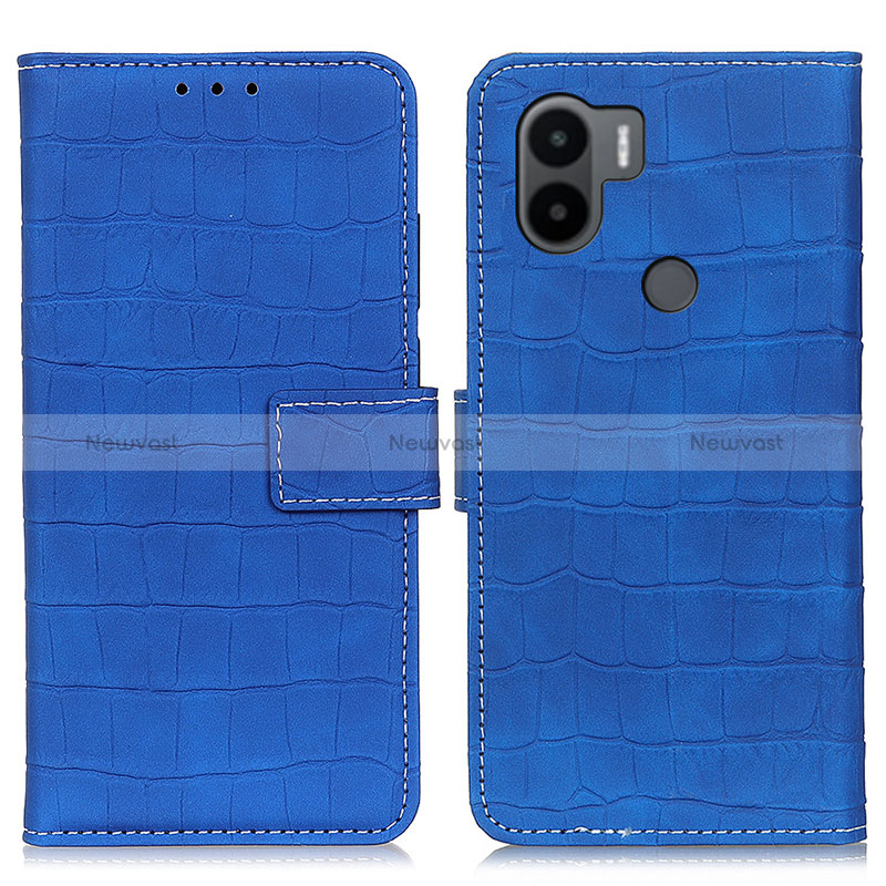 Leather Case Stands Flip Cover Holder K07Z for Xiaomi Redmi A1 Plus Blue