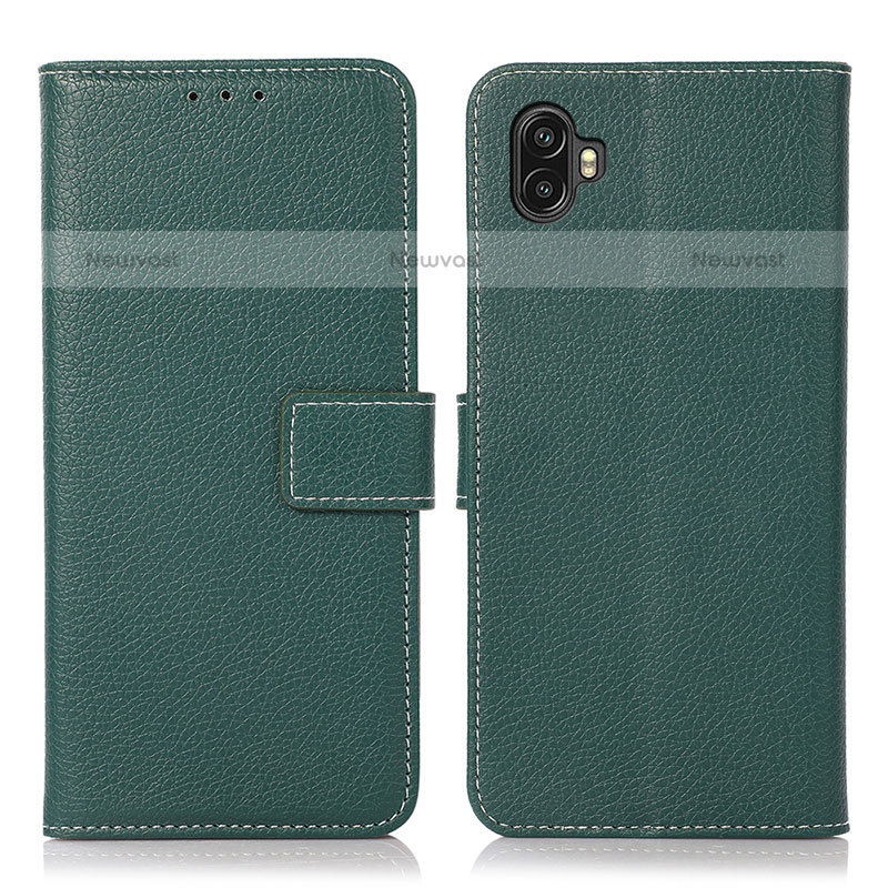 Leather Case Stands Flip Cover Holder K08Z for Samsung Galaxy XCover 6 Pro 5G Green