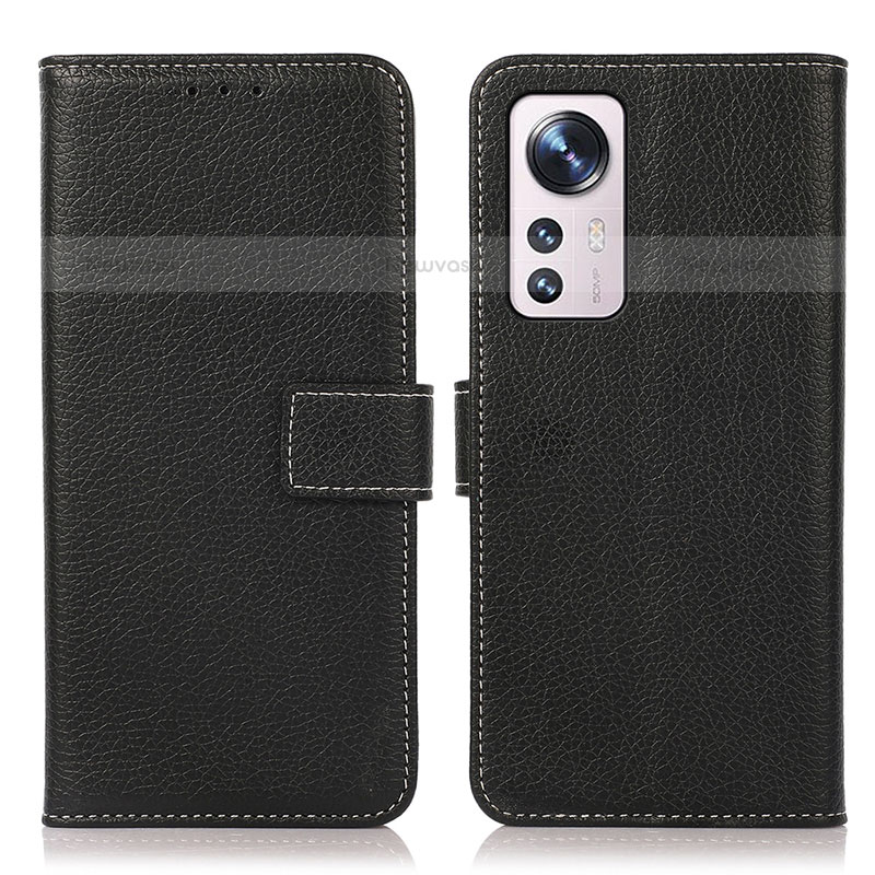 Leather Case Stands Flip Cover Holder K08Z for Xiaomi Mi 12 Lite 5G Black