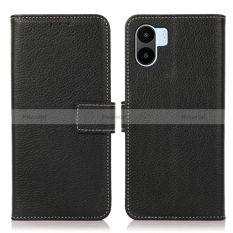 Leather Case Stands Flip Cover Holder K08Z for Xiaomi Redmi A2 Black