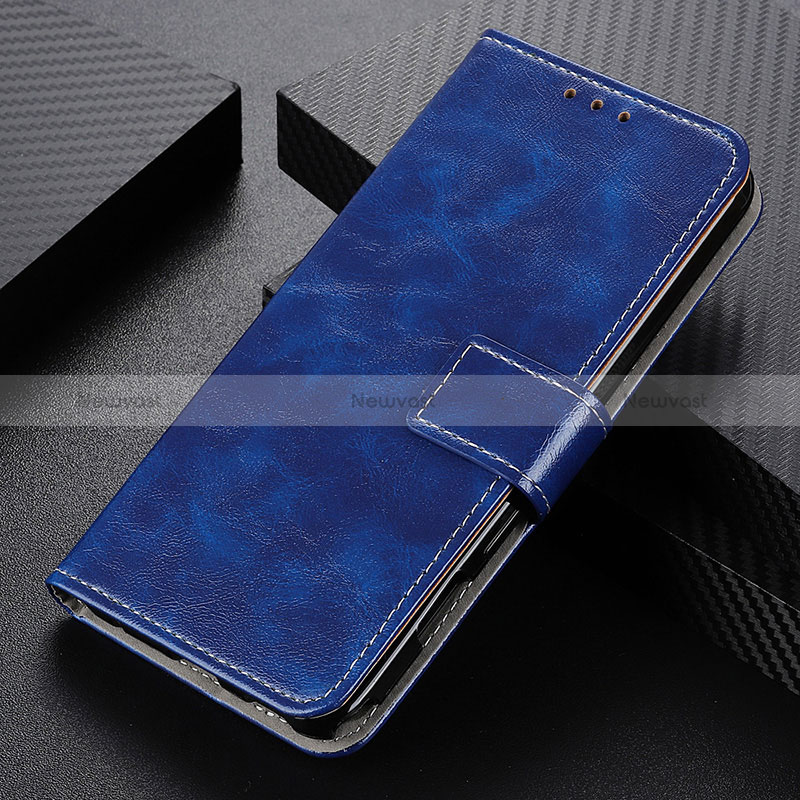 Leather Case Stands Flip Cover Holder KZ4 for OnePlus Ace 3 5G Blue