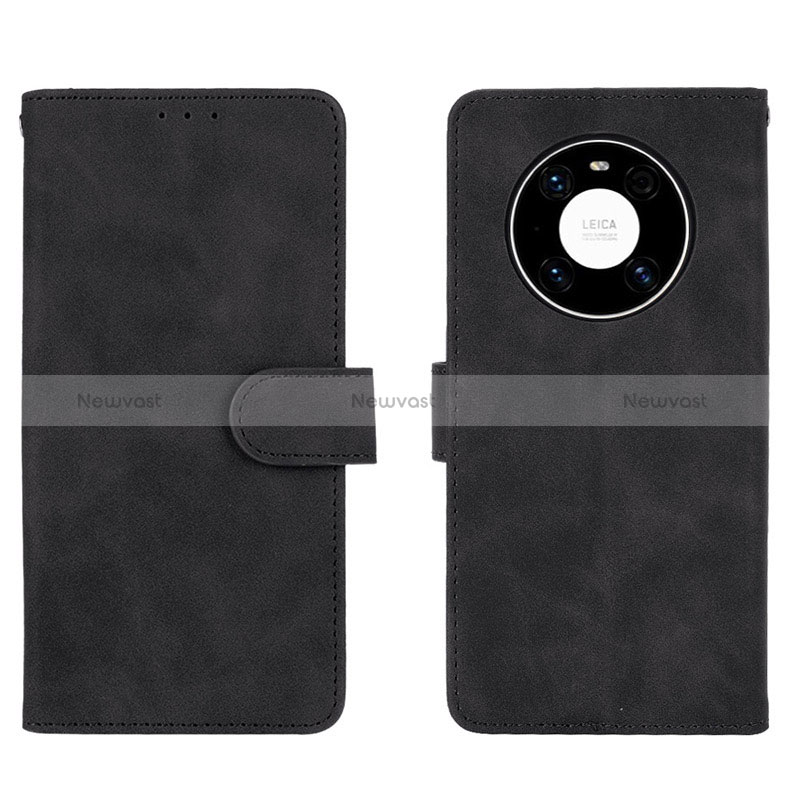 Leather Case Stands Flip Cover Holder L01Z for Huawei Mate 40 Black