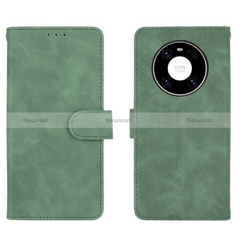 Leather Case Stands Flip Cover Holder L01Z for Huawei Mate 40 Green