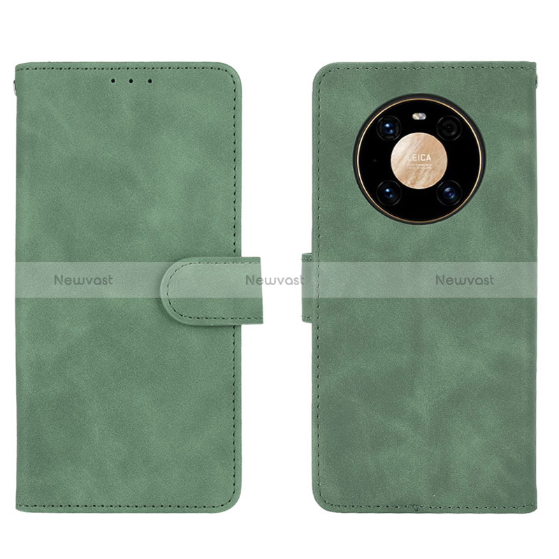 Leather Case Stands Flip Cover Holder L01Z for Huawei Mate 40 Pro Green