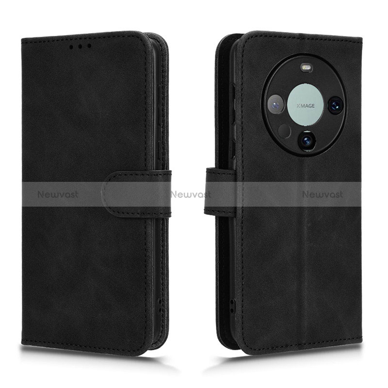 Leather Case Stands Flip Cover Holder L01Z for Huawei Mate 60 Pro+ Plus Black