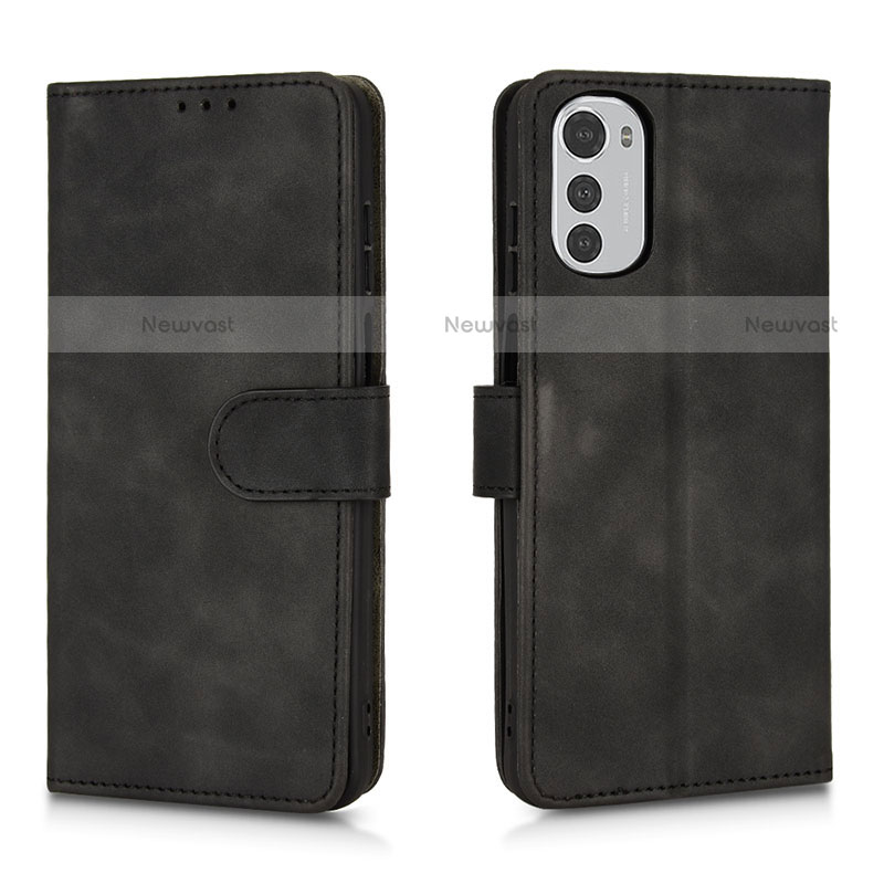 Leather Case Stands Flip Cover Holder L01Z for Motorola Moto E32s