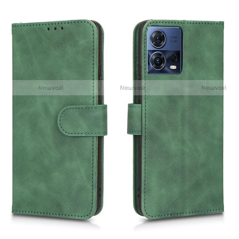 Leather Case Stands Flip Cover Holder L01Z for Motorola Moto Edge 30 Fusion 5G Green