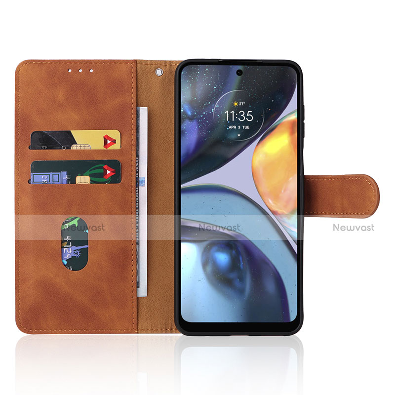 Leather Case Stands Flip Cover Holder L01Z for Motorola Moto G22