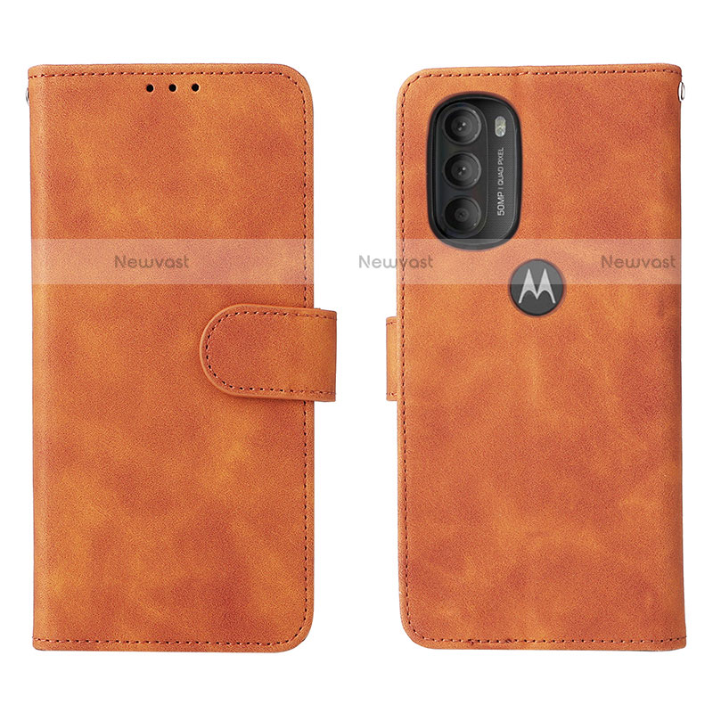 Leather Case Stands Flip Cover Holder L01Z for Motorola Moto G71 5G