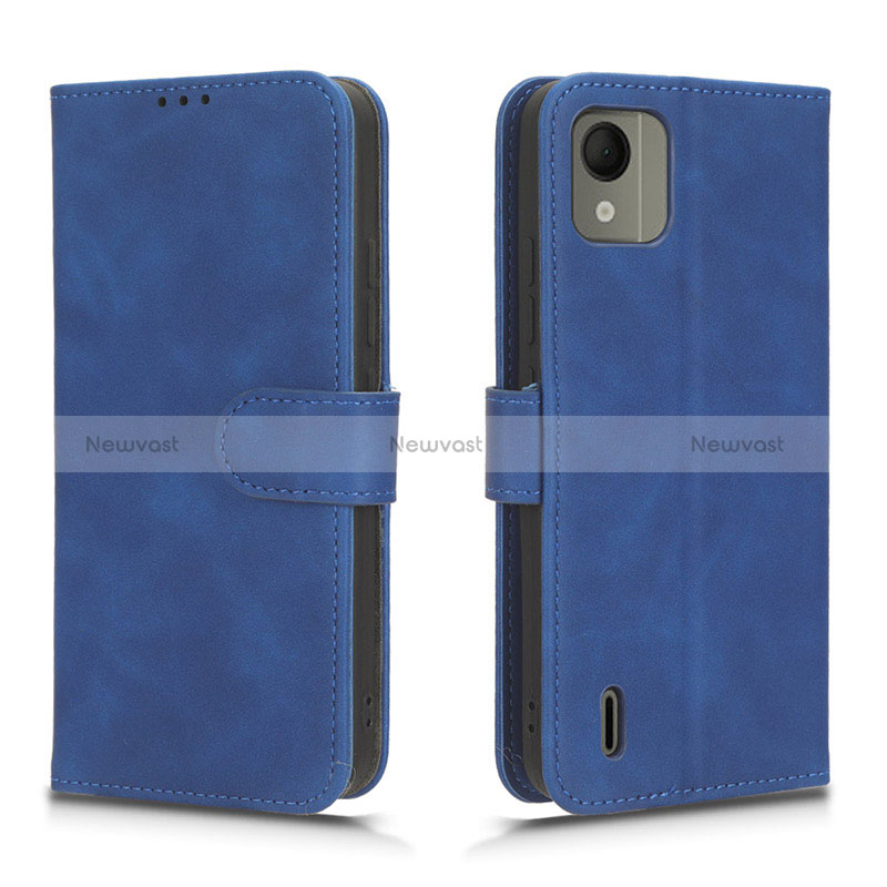 Leather Case Stands Flip Cover Holder L01Z for Nokia C110 Blue