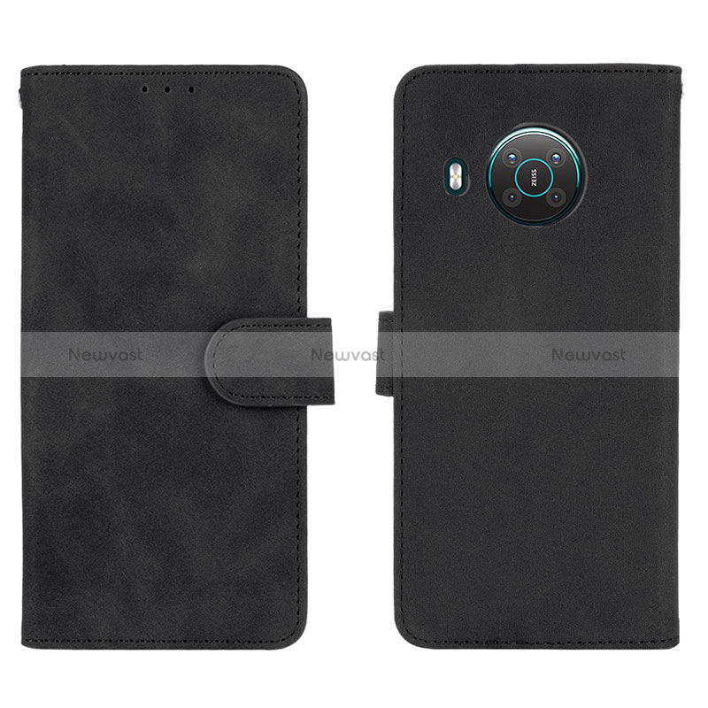 Leather Case Stands Flip Cover Holder L01Z for Nokia X20 Black