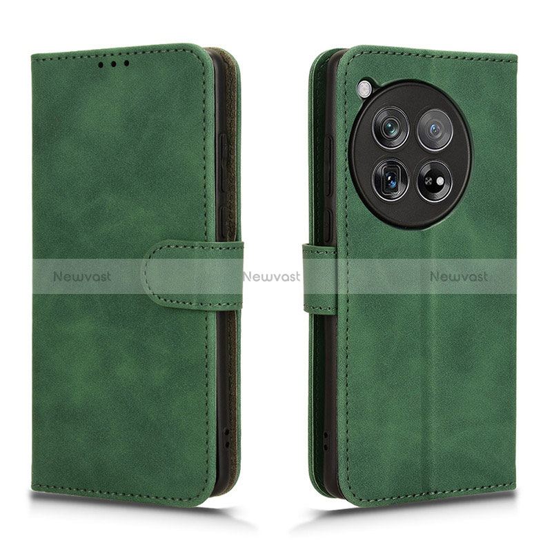 Leather Case Stands Flip Cover Holder L01Z for OnePlus Ace 3 5G Green