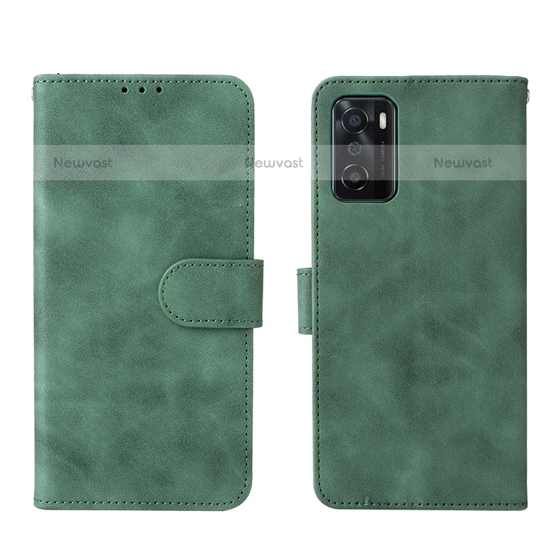 Leather Case Stands Flip Cover Holder L01Z for Oppo A55S 5G