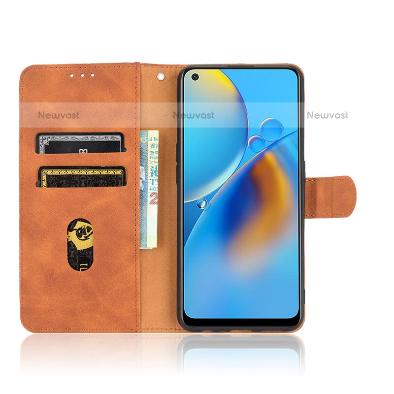 Leather Case Stands Flip Cover Holder L01Z for Oppo A74 4G