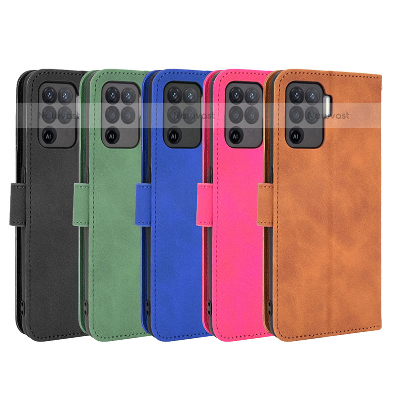 Leather Case Stands Flip Cover Holder L01Z for Oppo F19 Pro