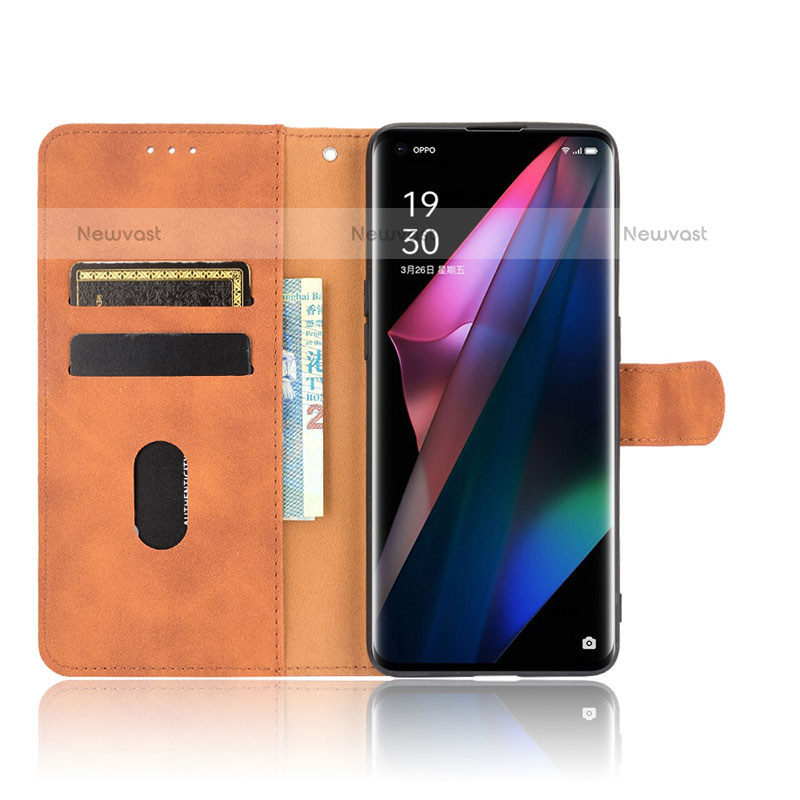 Leather Case Stands Flip Cover Holder L01Z for Oppo Find X3 Pro 5G