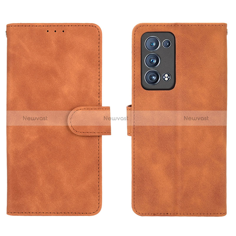 Leather Case Stands Flip Cover Holder L01Z for Oppo Reno6 Pro 5G