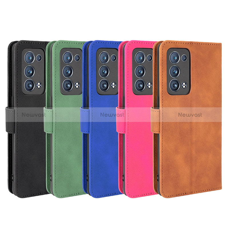 Leather Case Stands Flip Cover Holder L01Z for Oppo Reno6 Pro+ Plus 5G