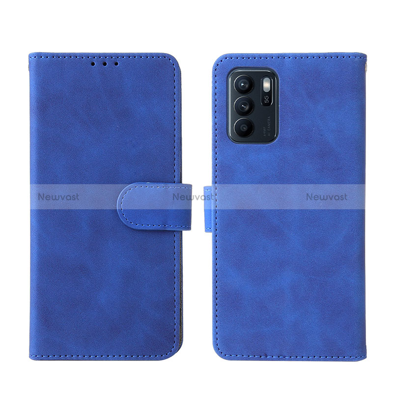 Leather Case Stands Flip Cover Holder L01Z for Oppo Reno6 Z 5G