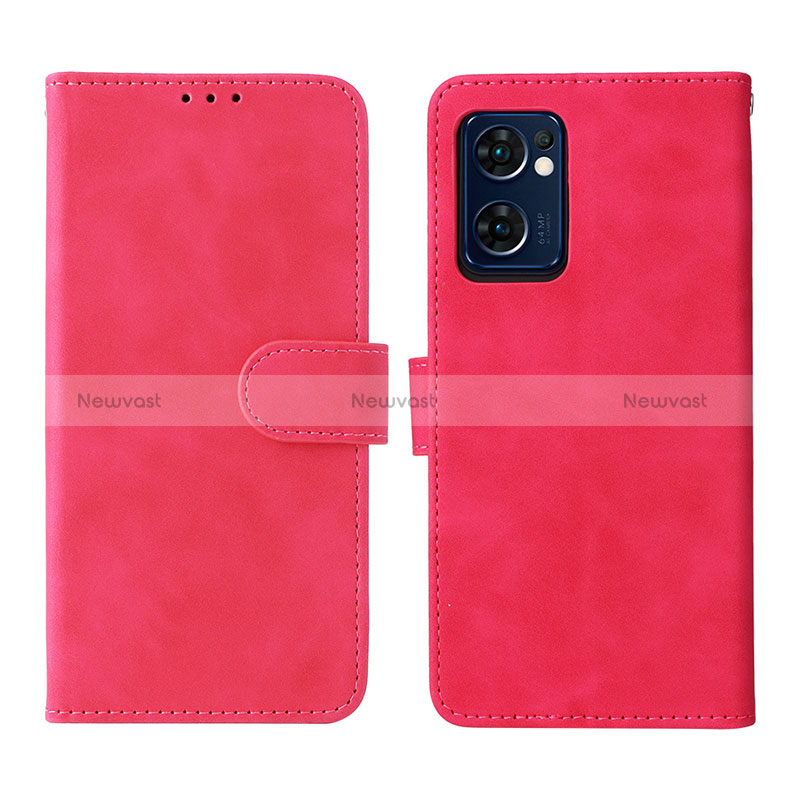 Leather Case Stands Flip Cover Holder L01Z for Oppo Reno7 5G