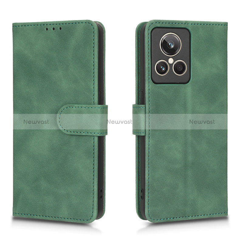Leather Case Stands Flip Cover Holder L01Z for Realme GT2 Master Explorer Green