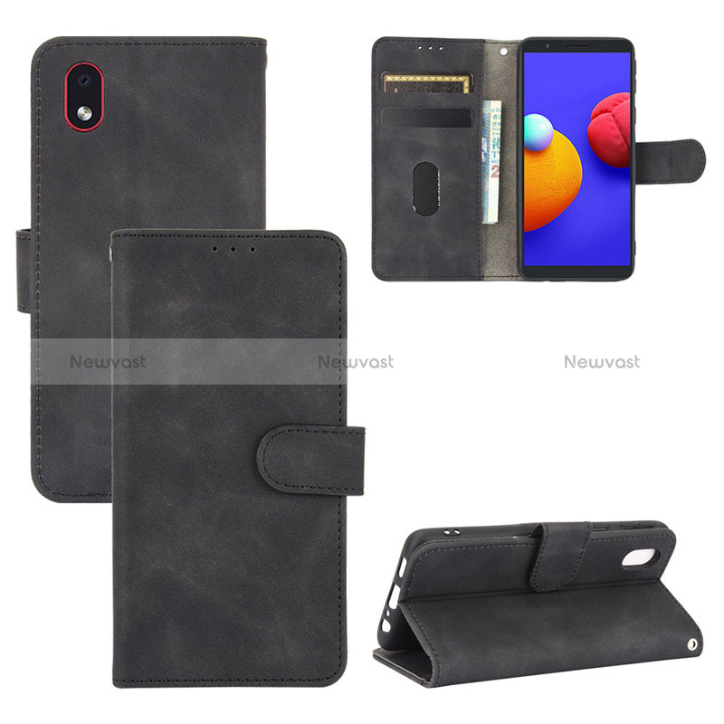 Leather Case Stands Flip Cover Holder L01Z for Samsung Galaxy A01 Core