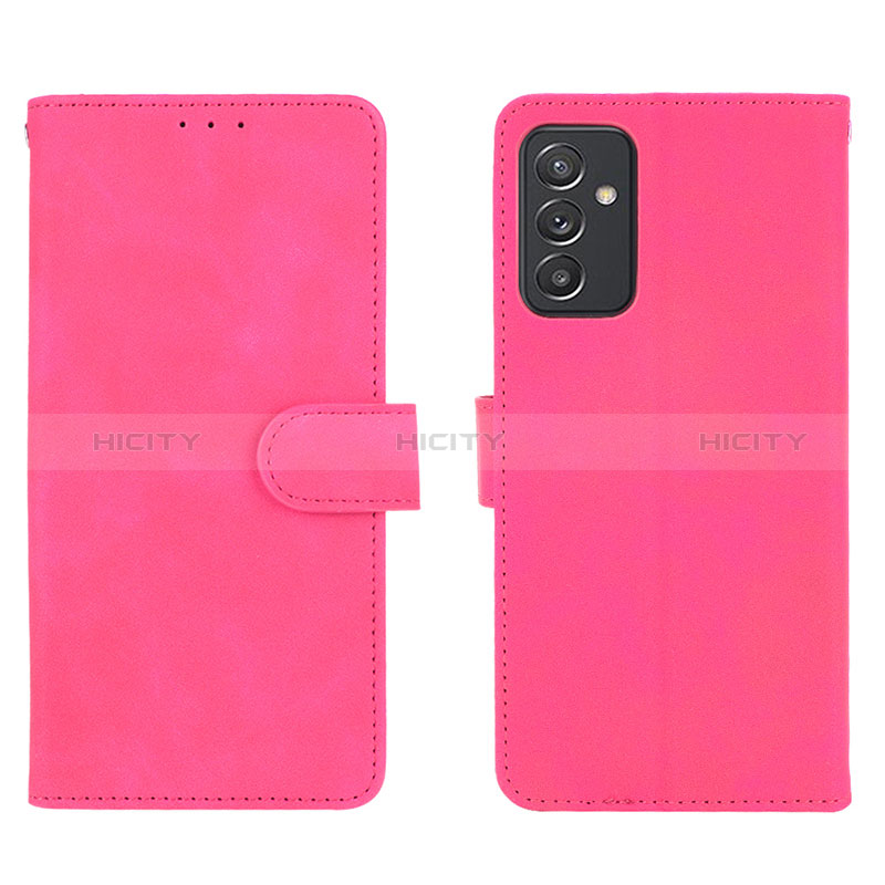 Leather Case Stands Flip Cover Holder L01Z for Samsung Galaxy A25 5G Hot Pink