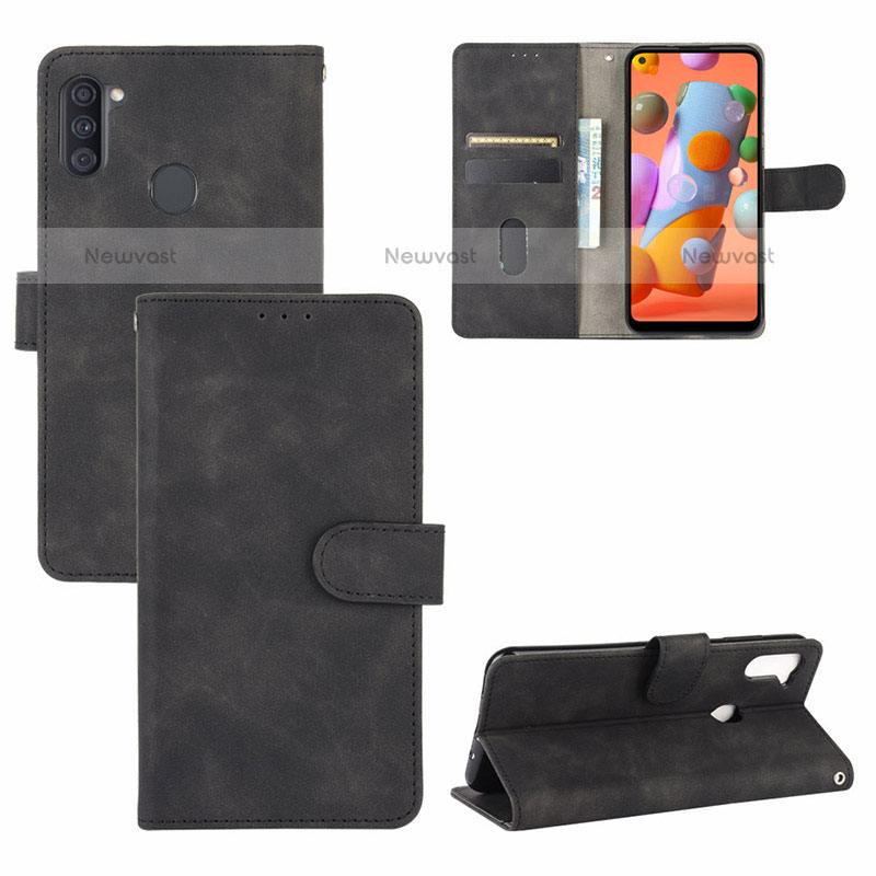 Leather Case Stands Flip Cover Holder L01Z for Samsung Galaxy M11