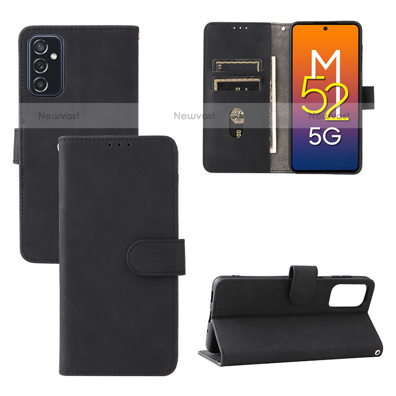 Leather Case Stands Flip Cover Holder L01Z for Samsung Galaxy M52 5G