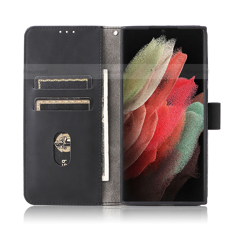 Leather Case Stands Flip Cover Holder L01Z for Samsung Galaxy S21 Ultra 5G