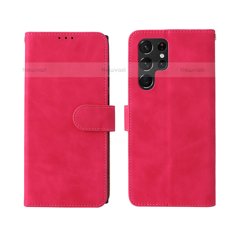 Leather Case Stands Flip Cover Holder L01Z for Samsung Galaxy S21 Ultra 5G