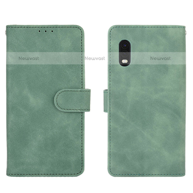 Leather Case Stands Flip Cover Holder L01Z for Samsung Galaxy XCover Pro Green