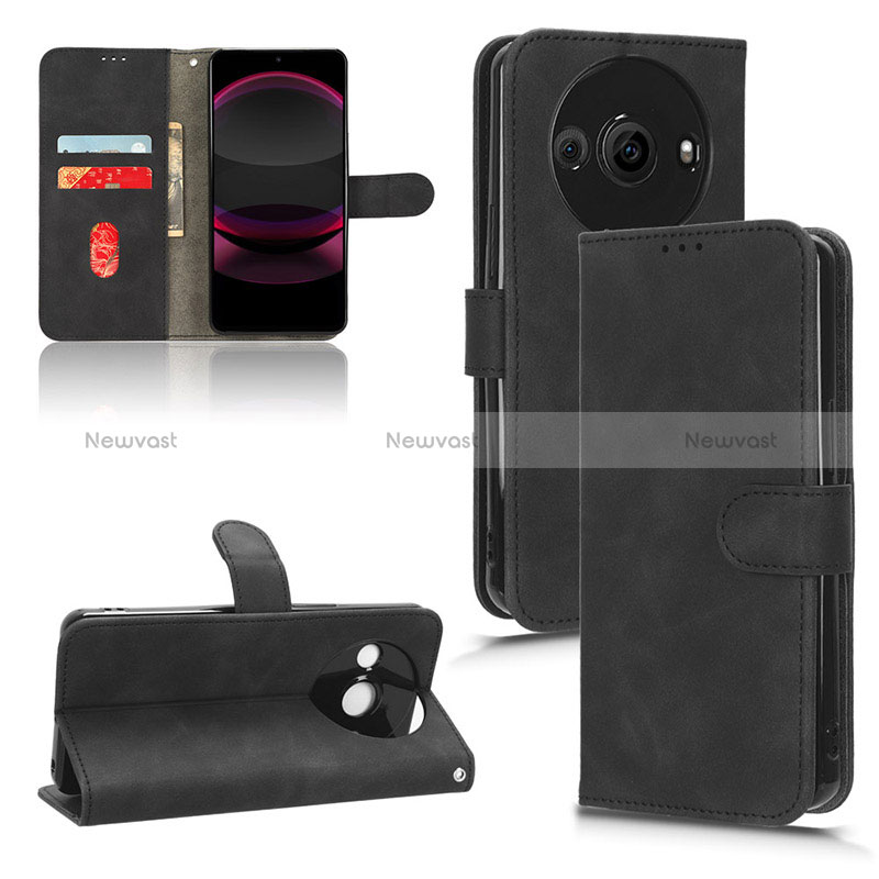 Leather Case Stands Flip Cover Holder L01Z for Sharp Aquos R8 Pro