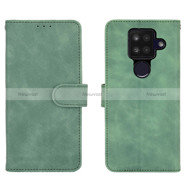 Leather Case Stands Flip Cover Holder L01Z for Sharp Aquos Sense4 Plus