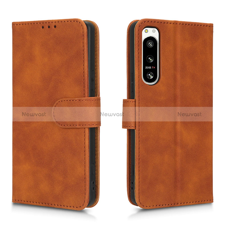 Leather Case Stands Flip Cover Holder L01Z for Sony Xperia 5 IV