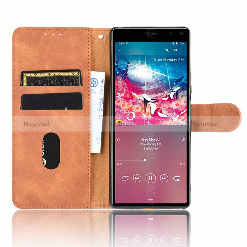 Leather Case Stands Flip Cover Holder L01Z for Sony Xperia 8 Lite