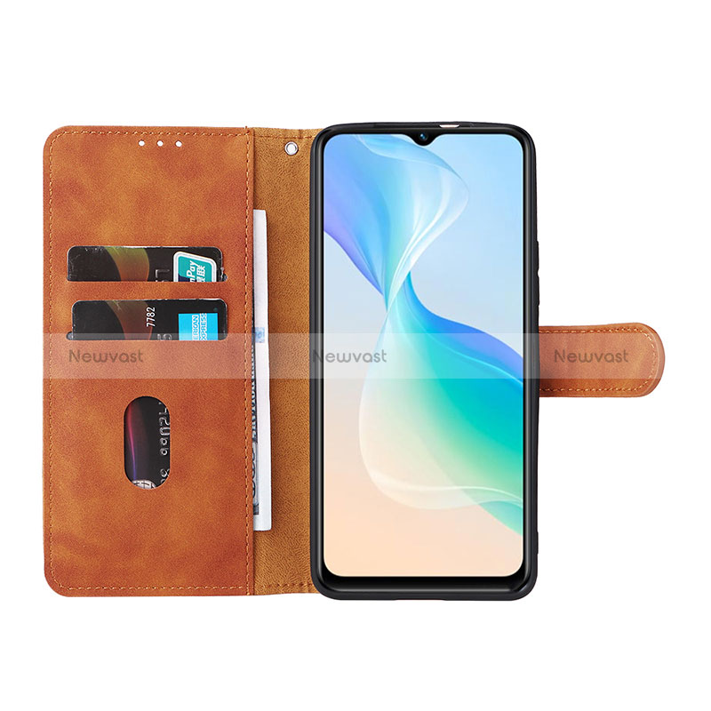 Leather Case Stands Flip Cover Holder L01Z for Vivo T1 5G India