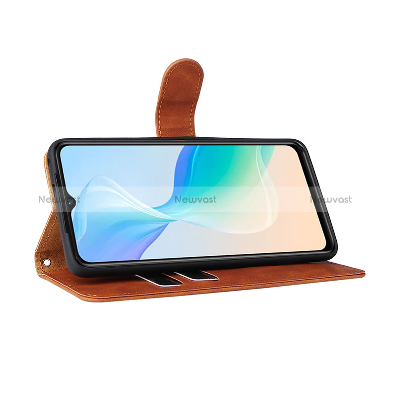 Leather Case Stands Flip Cover Holder L01Z for Vivo T1 5G India