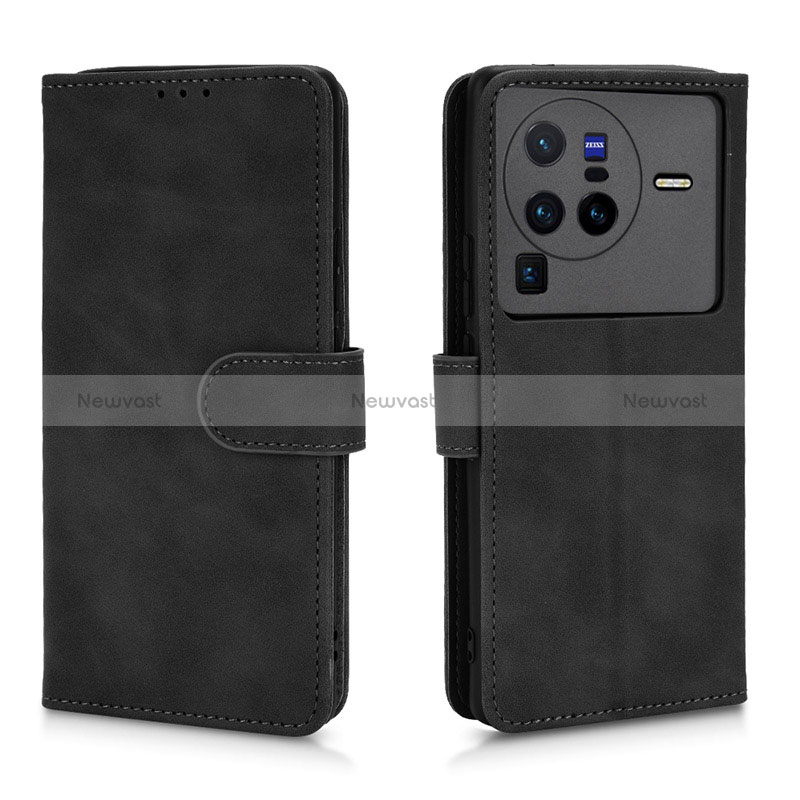 Leather Case Stands Flip Cover Holder L01Z for Vivo X80 Pro 5G