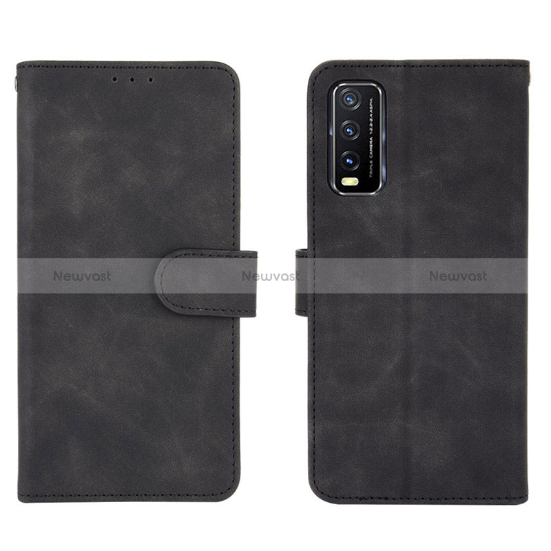 Leather Case Stands Flip Cover Holder L01Z for Vivo Y12s