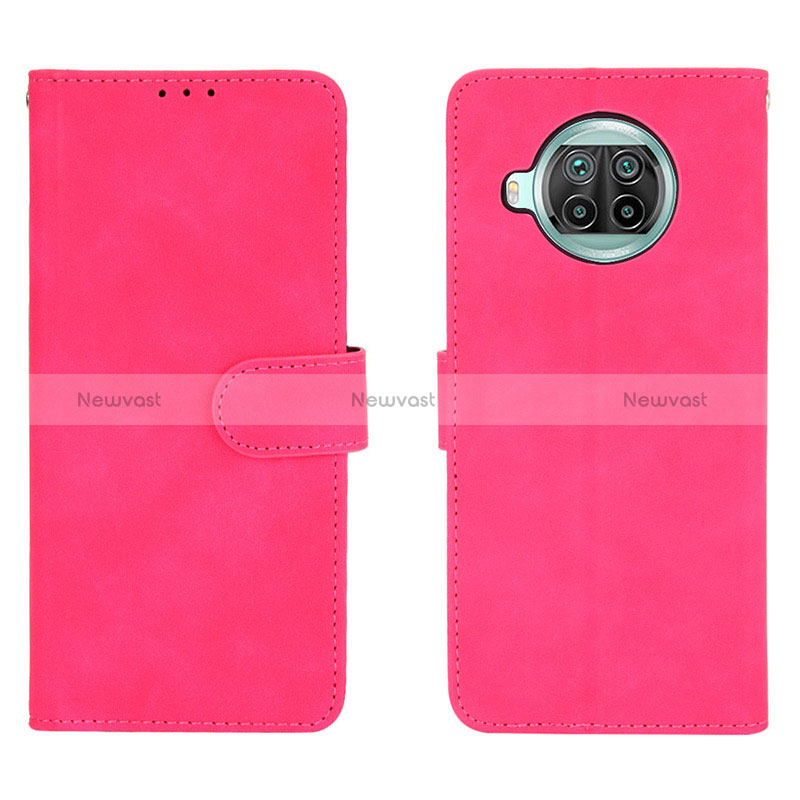 Leather Case Stands Flip Cover Holder L01Z for Xiaomi Mi 10T Lite 5G Hot Pink