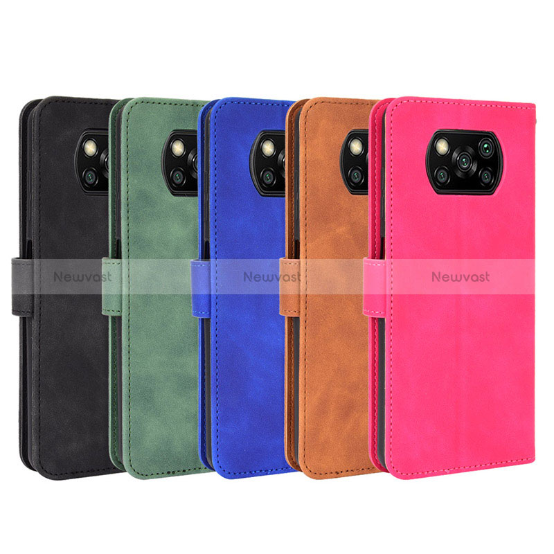Leather Case Stands Flip Cover Holder L01Z for Xiaomi Poco X3 NFC