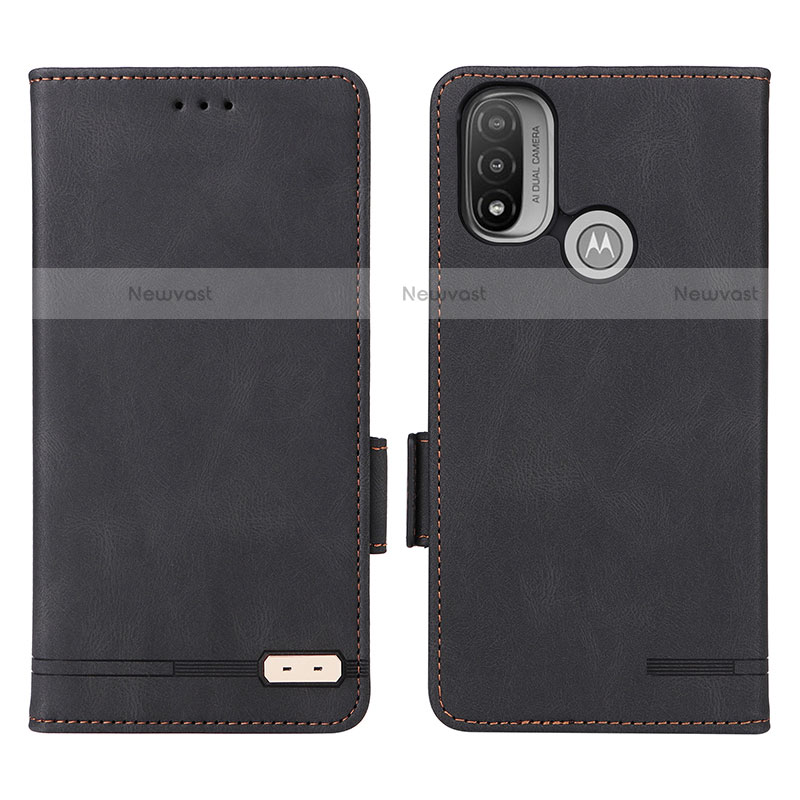 Leather Case Stands Flip Cover Holder L02Z for Motorola Moto E30