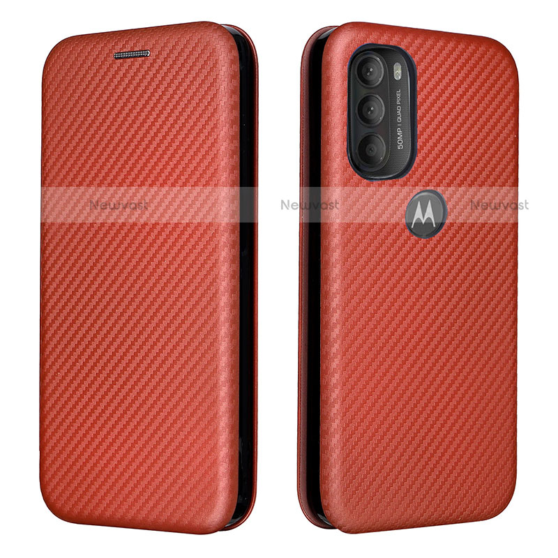Leather Case Stands Flip Cover Holder L02Z for Motorola Moto G71 5G
