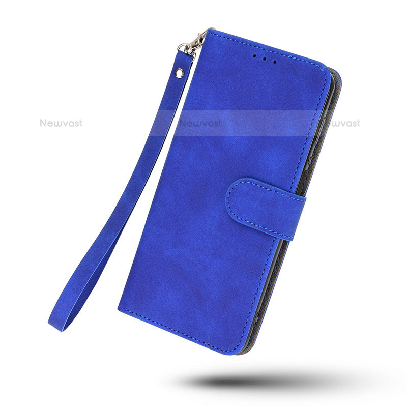 Leather Case Stands Flip Cover Holder L02Z for Nothing Phone 1 Blue
