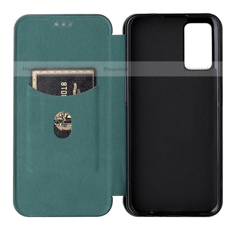 Leather Case Stands Flip Cover Holder L02Z for Oppo A55S 5G