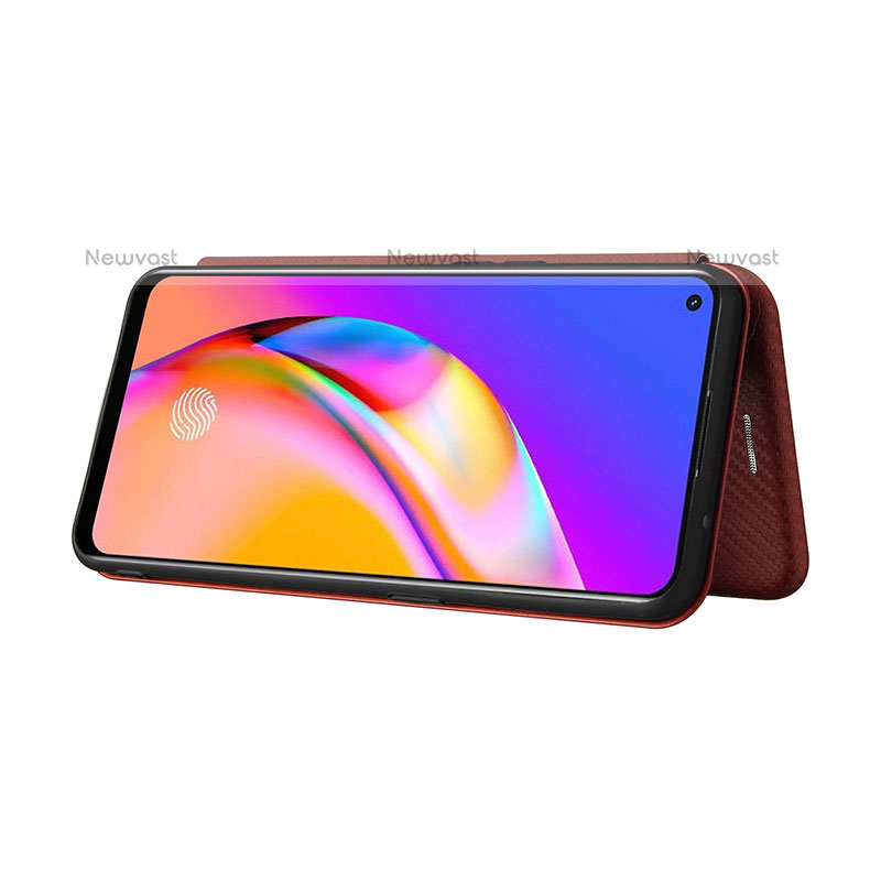 Leather Case Stands Flip Cover Holder L02Z for Oppo A94 4G